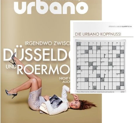 Kreuzworträtsel auf urbano Stadtmagazin Cover